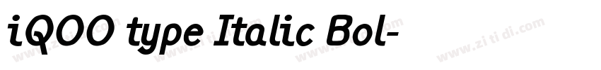 iQOO type Italic Bol字体转换